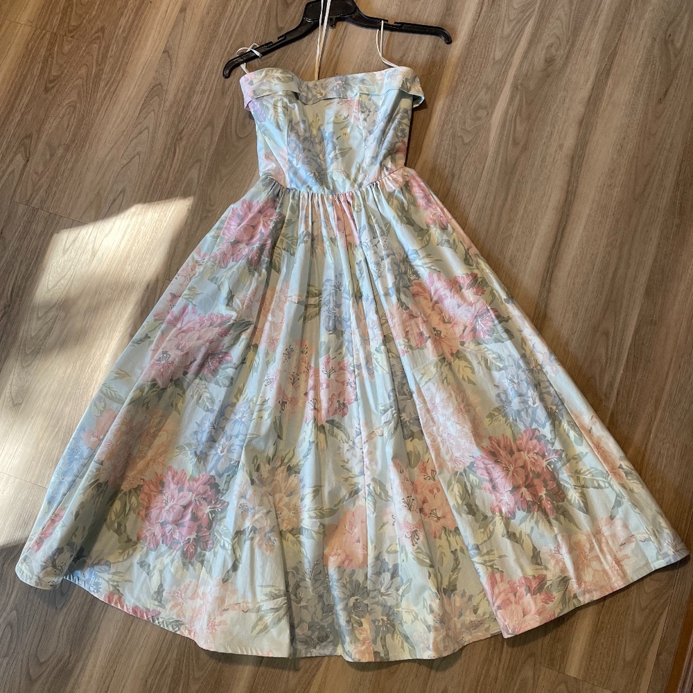 Vintage BLAIR WOONERTON strapless party dress SZ 8